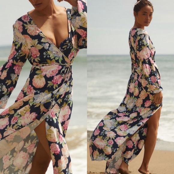 NWT Maaji Sustainable Midnight Garden Wrap Style Aubree Kimono S - Picture 4 of 16